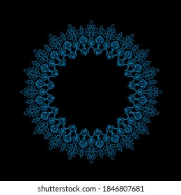 fondo de mandala vectorial árabe. fondo de diseño de Mandala ornamental de lujo en color azul. Lujoso marco mandala con un patrón arabesco azul estilo árabe islámico oriental. Decorativo estilo Ramadán