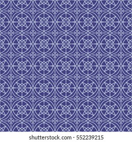 Arabic vector pattern. Seamless bicolor textures for wallpapers or background