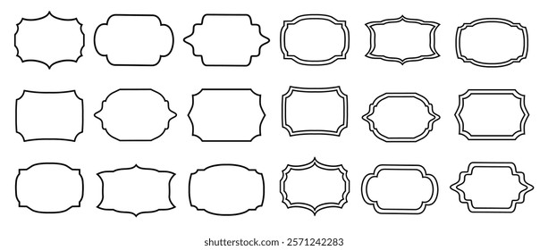 Arabic vector shape of window or door collection in line art style for Islamic decoration ornament or Islamic festival, Eid.