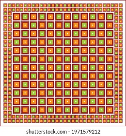 Arabic Vintage Carpet Design and Cultural Textile Design