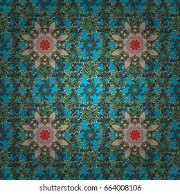 Arabic Vintage decorative ornament. Orient, symmetry lace, meditation symbol. Mandala pattern. East, Islam, Thai, Indian, ottoman motifs. Vector Mandala colored on background. Tribal, ethnic texture.