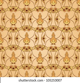 Arabic vintage oriental seamless background pattern