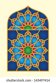 Arabic Window Geomatrical Pattern