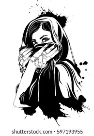 Arabic woman portrait.