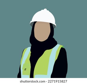 Arabic woman wearing engineer
 dress