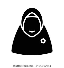 Arabic women icon. sign for mobile concept and web design. vector illustration