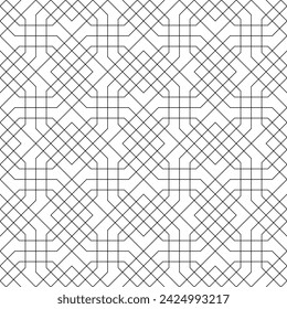 Arabic Zellij style ornament Seamless geometric pattern