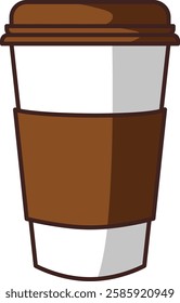 Arabica coffee, cup, espresso, cappuccino minimalist flat clip art. Perfect for coffee shop adds design