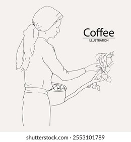 Arabica café en estilo de ilustración de tinta con Diseño gráfico para póster, etiqueta, embalaje, etiqueta engomada, impresión de arte, folleto, Anuncio. xilografía arte en tema de café con la cultura balinesa, elefante, bote, le