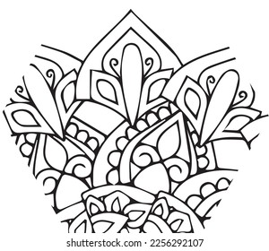 ArabicVector abstract mandala pattern. Art on the wall. Coloring book Lace pattern The tattoo. Design for a wallpaper Paint shirt and tile Sticker Design, Decorative circle ornament in ethnic oriental