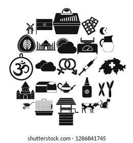 Arable farming icons set. Simple set of 25 arable farming vector icons for web isolated on white background
