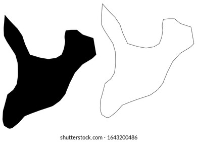 Aracinovo Municipality (Republic of North Macedonia, Skopje Statistical Region) map vector illustration, scribble sketch Aracinovo map