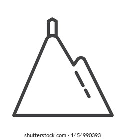 arafah mountain icon with a thin line style used for Islam, web, print, or pictograms. illustration of hajj, umrah, ramadhan kareem, ied mubarak - vector lines.