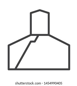 arafah mountain icon with a thin line style used for Islam, web, print, or pictograms. illustration of hajj, umrah, ramadhan kareem, ied mubarak - vector lines.
