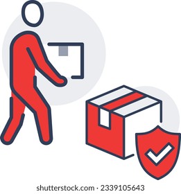 arafed man with a shield and a box with a check mark