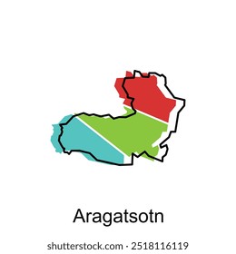 Aragatsotn Province map vector design - administrative division of Armenia Country, logotype element for template