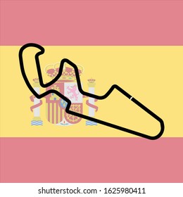 Aragon Circuit Spain Track Vector