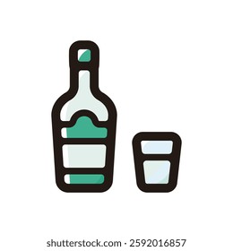 Arak illustration icon.Simple vector outline, clipart for graphic design.