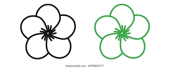 Marca del icono de la flor de Araliya en estilo lleno