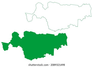 Aratuipe municipality (Bahia state, Municipalities of Brazil, Federative Republic of Brazil) map vector illustration, scribble sketch Aratuipe map