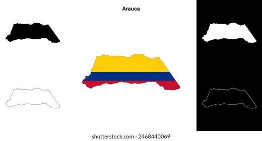 Conjunto de mapas esquemáticos del departamento de Arauca