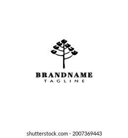 araucaria tree logo icon cute icons modern vector illustration
