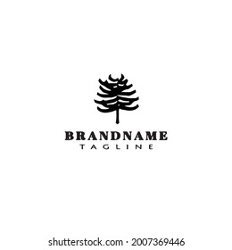 araucaria tree logo icon design icons modern vector cute