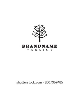 araucaria tree logo icon design icons modern template illustration