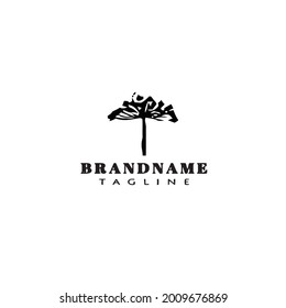 araucaria tree logo template icon modern vector illustration