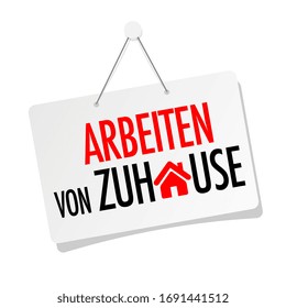 Arbeiten von Zuhause, trabaja en casa en lenguaje