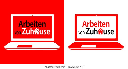 Arbeiten von Zuhause, work at home in language