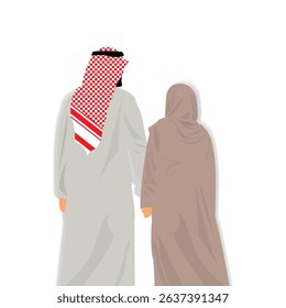 Arbic couple illustration vector PNG design