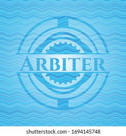 Arbiter water style emblem. Vector Illustration. Detailed.