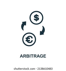 Arbitrage flat icon. Colored element sign from auditors collection. Flat Arbitrage icon sign for web design, infographics and more.