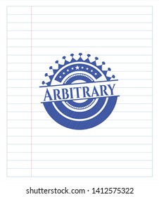 Arbitrary draw (pen strokes). Blue ink. Vector Illustration. Detailed.
