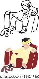 Arbitrary king who can step on the judge's gavel, weaken the law Vector