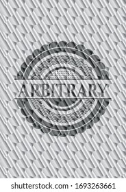 Arbitrary shiny silver badge. Scales pattern. Vector Illustration. Detailed.