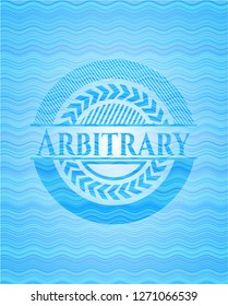 Arbitrary sky blue water emblem.