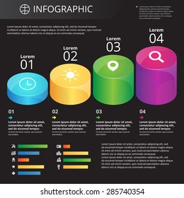 arbitrary template infographics with icons