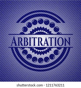 Arbitration badge with denim texture