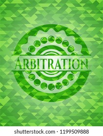 Arbitration green mosaic emblem