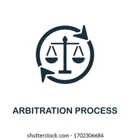 Arbitration Process icon. Simple illustration from digital law collection. Creative Arbitration Process icon for web design, templates, infographics and more