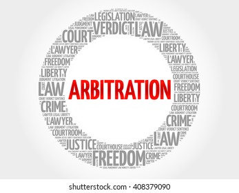 Arbitration word cloud concept