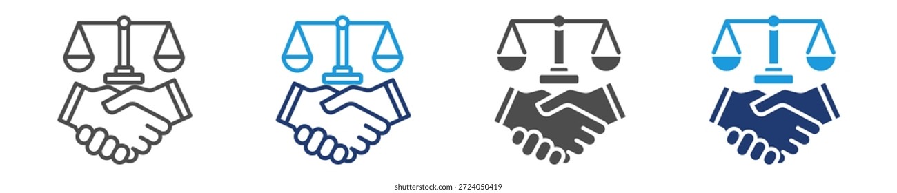 arbitrations icon set multiple style