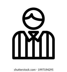 icono de árbitro o logotipo símbolo de signo aislado ilustración vectorial - iconos vectoriales de estilo negro de alta calidad
