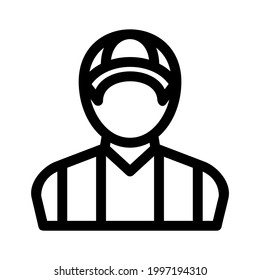 icono de árbitro o logotipo símbolo de signo aislado ilustración vectorial - iconos vectoriales de estilo negro de alta calidad
