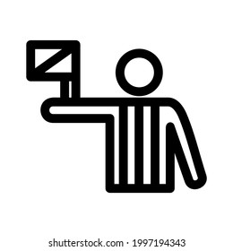icono de árbitro o logotipo símbolo de signo aislado ilustración vectorial - iconos vectoriales de estilo negro de alta calidad

