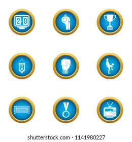Arbitrator icons set. Flat set of 9 arbitrator vector icons for web isolated on white background