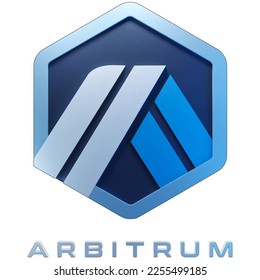 Arbitrum logo and font. Vector svg