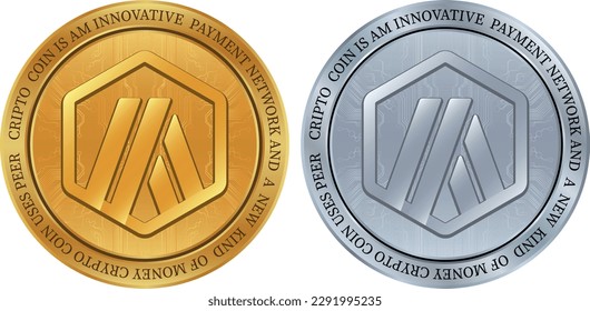 arbitrum-arb  virtual currency logo illustration. vector illustrations. 